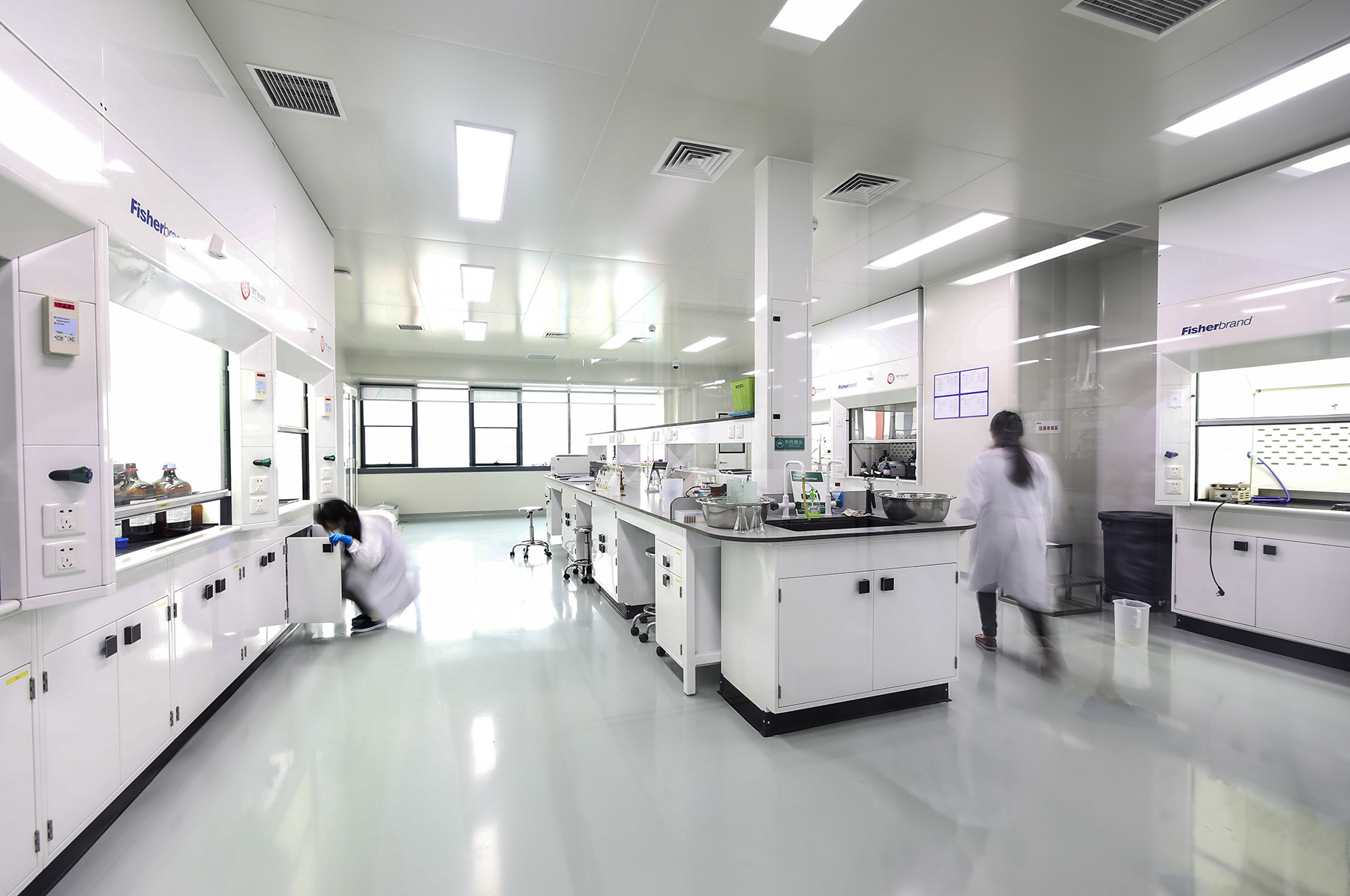 Drug manufacturing laboratory equipment.