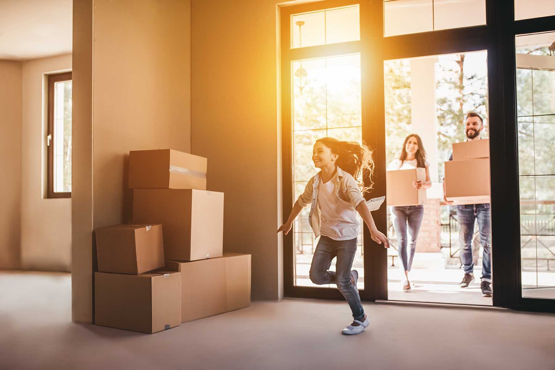 Family moving in new house